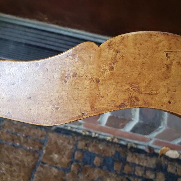 Vintage Ladder Back Wood Cane Seat Accent Chair - Picture 9 of 14